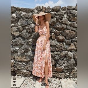 Cami Floral Dress with Tie in the Back (SMALL)